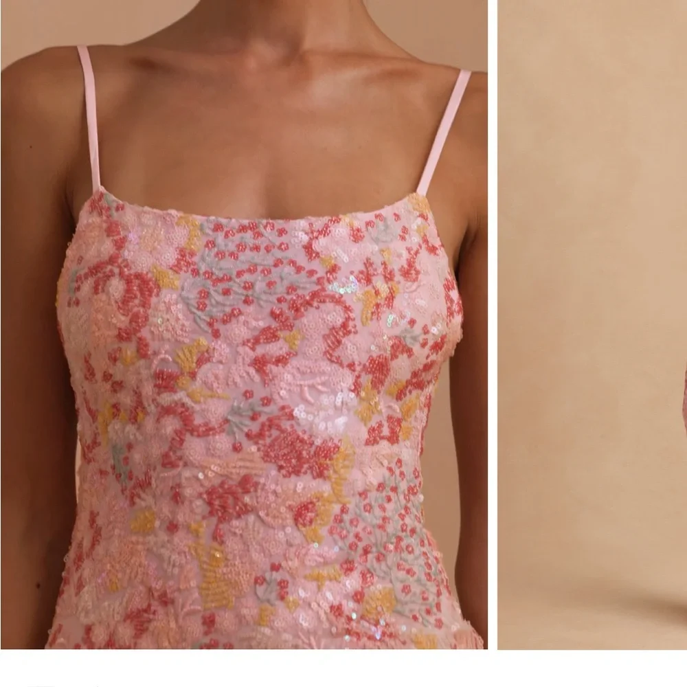 Oh Polly Pink Floral Maxi Dress - Picture 3 of 5